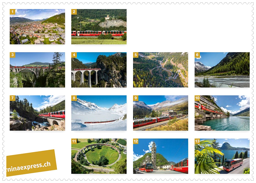 Switzerland Bernina express trains